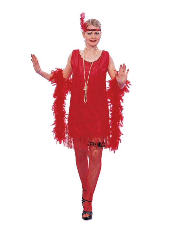 Adult Roaring 20s Red Flapper Gatsby Dress by Masquerade