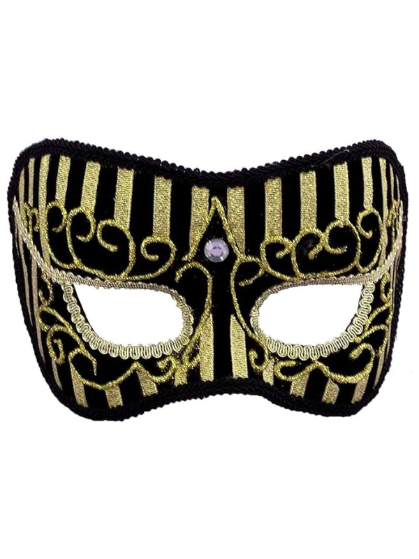 Forum Mardi Gras Costume Masquerade Oriental Half Mask by Masquerade