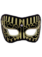 Forum Mardi Gras Costume Masquerade Oriental Half Mask by Masquerade