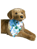 Blue Hawaiian Dog Bandana Size: XS (2-10 lbs) by Masquerade