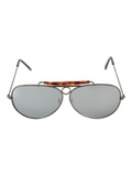 Aviator Sunglasses: Silver w/Metal Smoke Lens by Masquerade