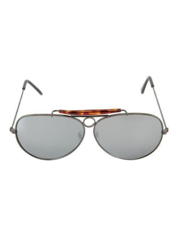 Aviator Sunglasses: Silver w/Metal Smoke Lens by Masquerade