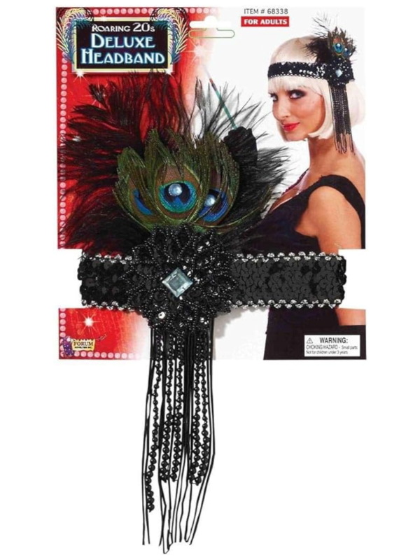 Peacock Flapper Headband by Masquerade
