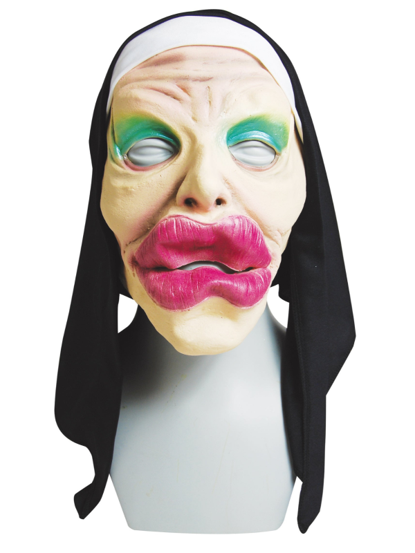 Funny Nun Halloween Costume Mask by Masquerade