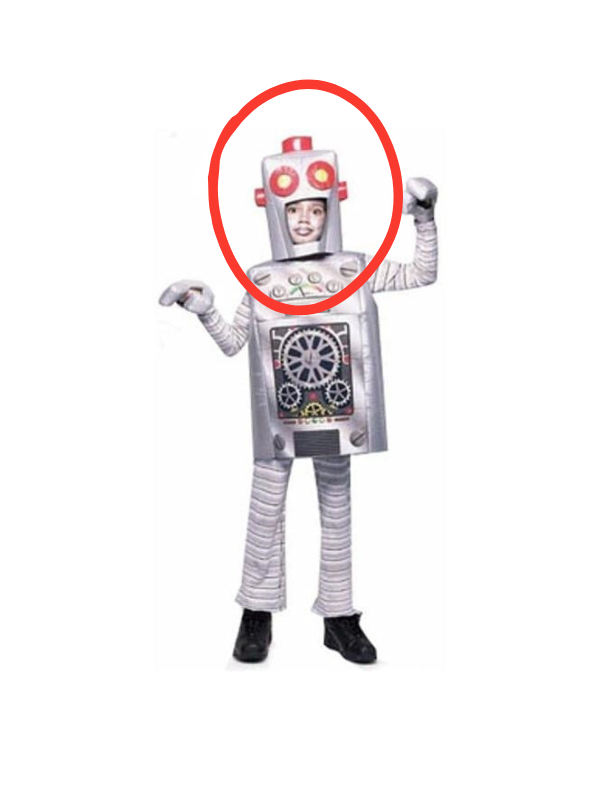 Child Robot Head Piece ONLY by Masquerade