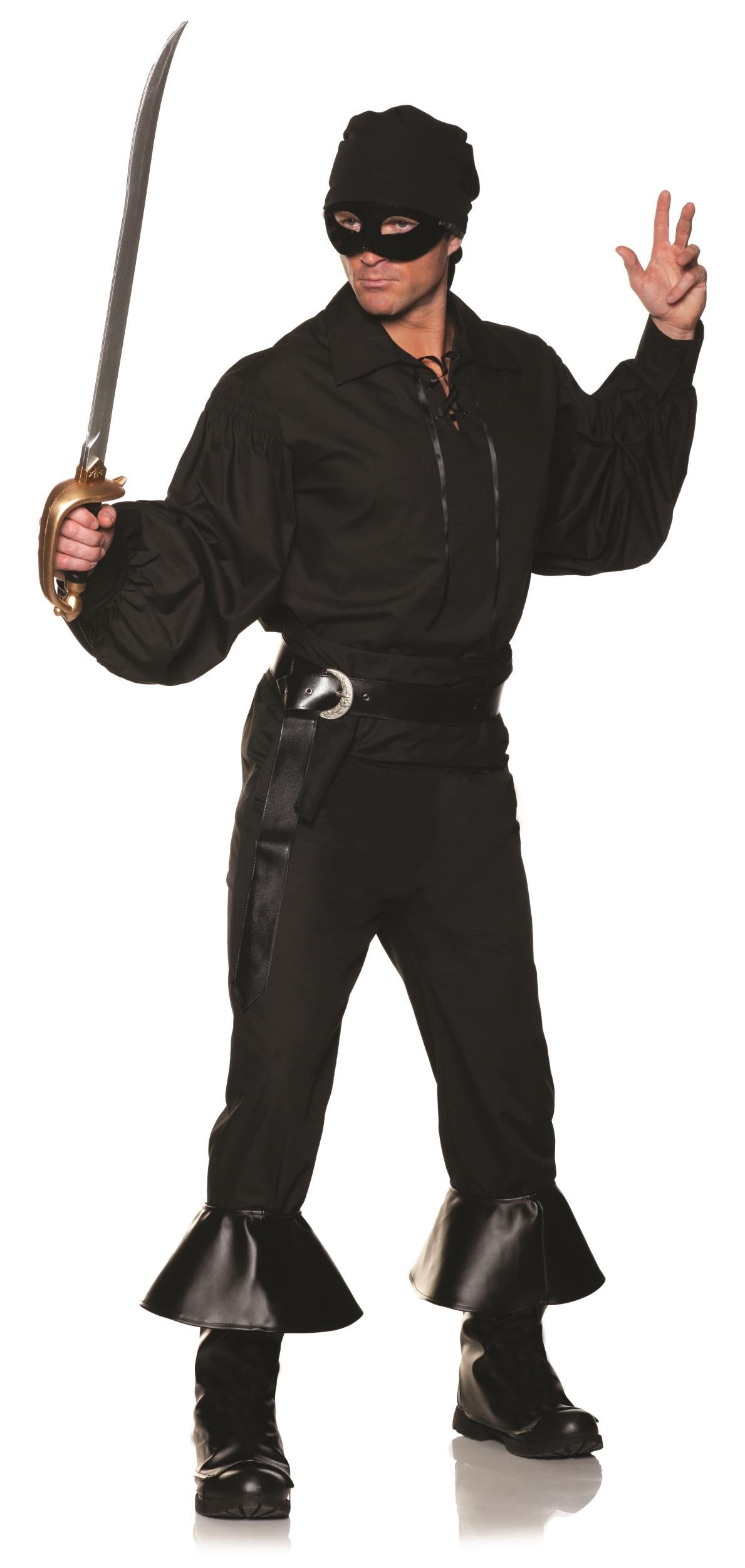 Princess Bride Westly Zorro Black Adult Costume Size XXL by HalloweenStore.com