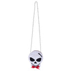Bow Pointed Halloween Skull Beaded Mini Crossbody Bag by Madeline Love