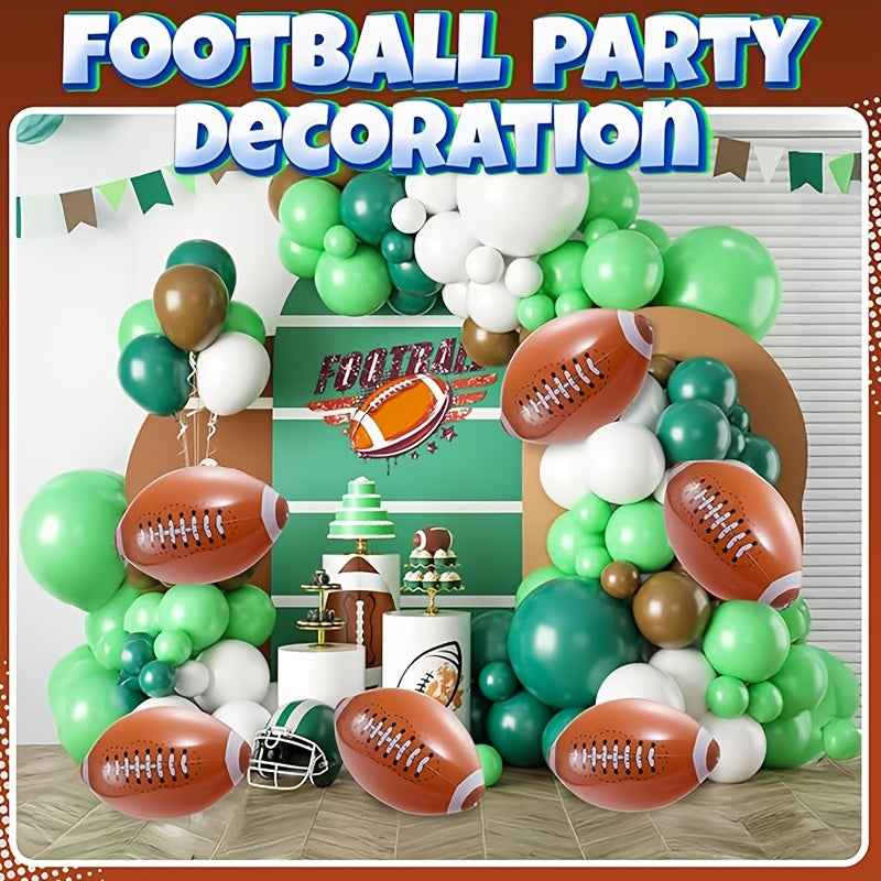 2pcs Oversized Inflatable Football, Enormous Outdoor Sports Party Decoration, Backyard Game Prop, Adult Tailgate Event Accessory