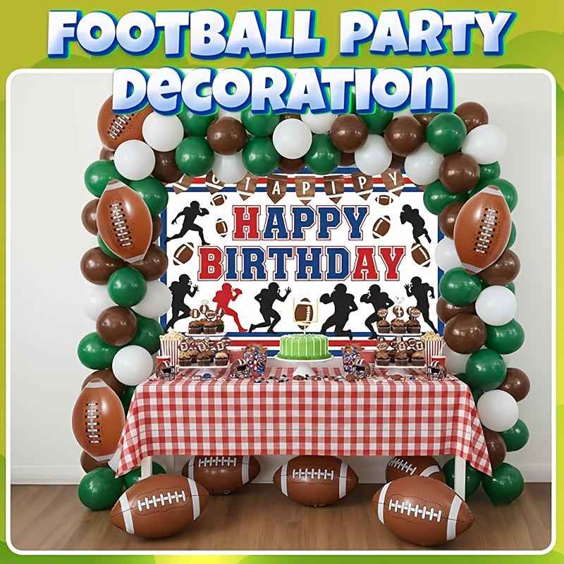2pcs Oversized Inflatable Football, Enormous Outdoor Sports Party Decoration, Backyard Game Prop, Adult Tailgate Event Accessory
