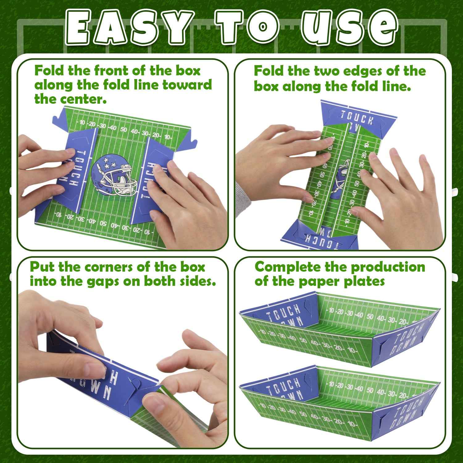 Gift for Her/Him 50pcs Football Party Supplies, Football Paper Trays, Soccer Party Essentials, Football Theme Party Favors for Gameday, Carnivals, Birthday, Sport, Party Decor- Party And Event Supplies, Party Small Gifts, Multi-item Party Gift