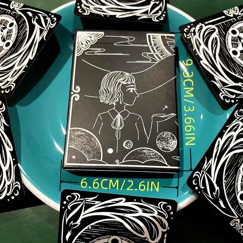 Creative, Novel, Cool, and Fun Limited Edition Fancy Card Cutting Performance Playing Cards - Reflective, Luminous, Fluorescent, UV-Reflective Playing Cards - Black Core Cloth-Finish Playing Cards - High-End Finale Gift Playing Cards - New Anime