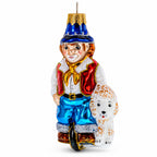 Clown Riding Wheel Glass Christmas Ornament by BestPysanky