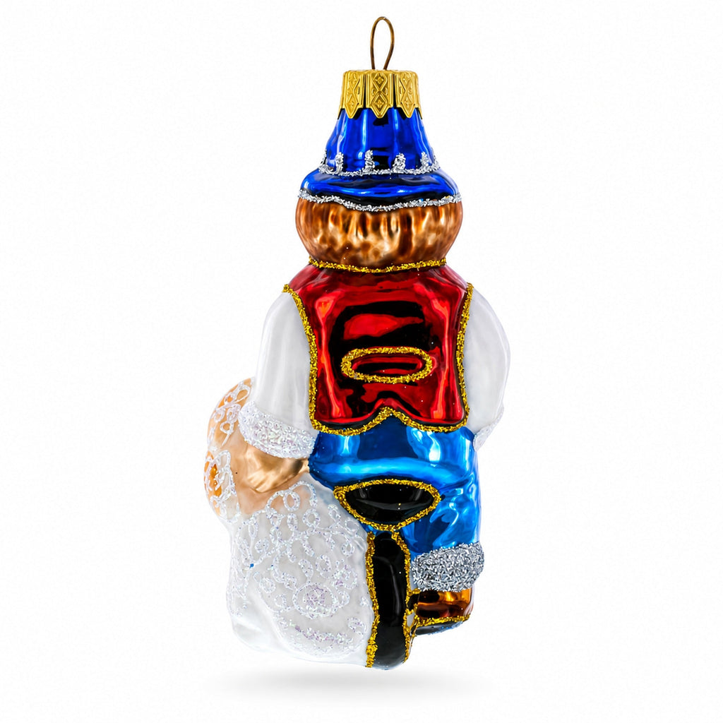 Clown Riding Wheel Glass Christmas Ornament by BestPysanky