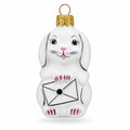 Whimsical Bunny Messenger with Envelope Glass Ornaments by BestPysanky