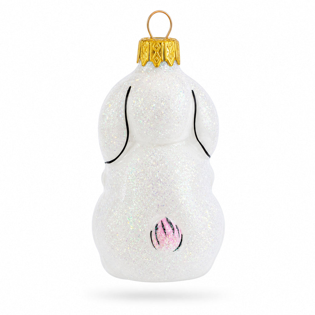 Whimsical Bunny Messenger with Envelope Glass Ornaments by BestPysanky