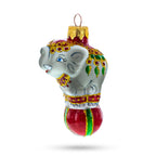Circus Elephant on the Ball Glass Ornaments by BestPysanky