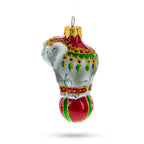 Circus Elephant on the Ball Glass Ornaments by BestPysanky