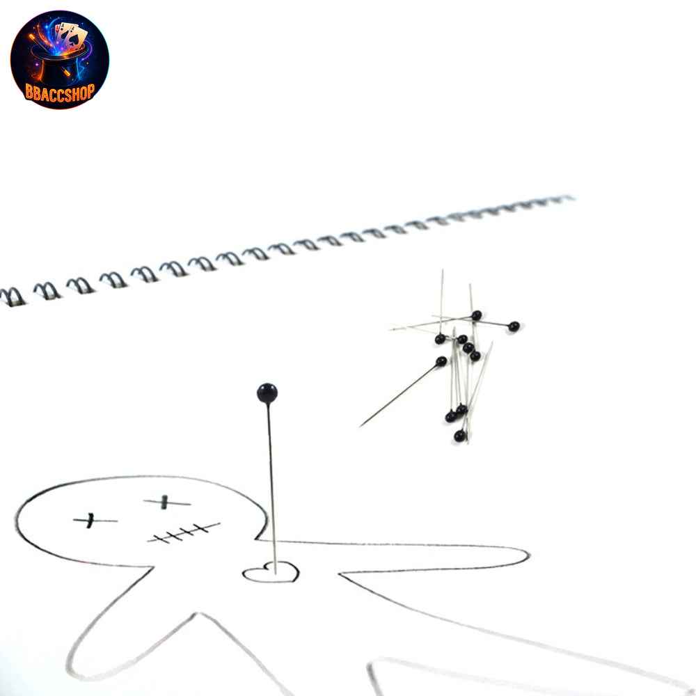 Black Magic on Paper! A Doll Is Drawn on a Blank Sheet of Paper, and the Audience Inserts a Pin, Then Writes Freely—with a Single Movement of the Pen Tip, the Needle Follows Precisely Like a Shadow! The Most Eerie Telekinesis Effect in Magic.Random