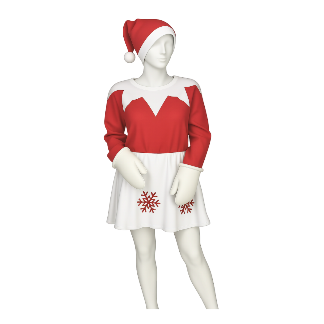 Girl's Christmas Elf with Snowflake Skirt by Masquerade