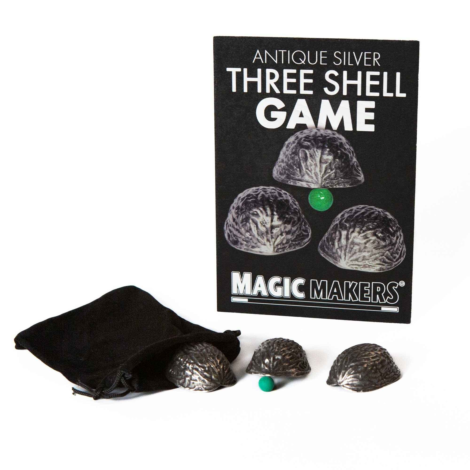 Metal Antique Silver Shell Game - Classic Trick and Betting Game - Big Tim's Magic Emporium