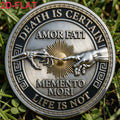 2D Flat, Metal Art Piece, 2d Flat Sculpture, Unique Display Collectible for Home Decor, Souvenir Keepsake Gift Unique Hourglass Pattern Commemorative Coin, Time Flies, Cherish Life, Daily Inspiring Commemorative Coin, a Meaningful Gift, 2D Flat