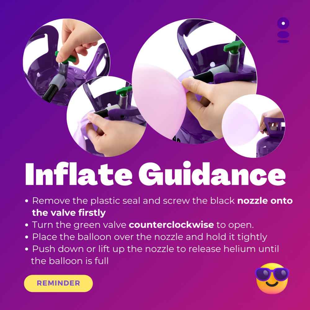 3.43gal Helium Tank Balloon Kit (Up to 50pcs X 9" Latex Balloons) Gasclub Helium Balloons Pump Kit with 50 Latex Balloons And Ribbons for Birthday Party Wedding Decoration, Birthday Celebration, Festive Occasions, Elegant Decor, Festive Ribbons