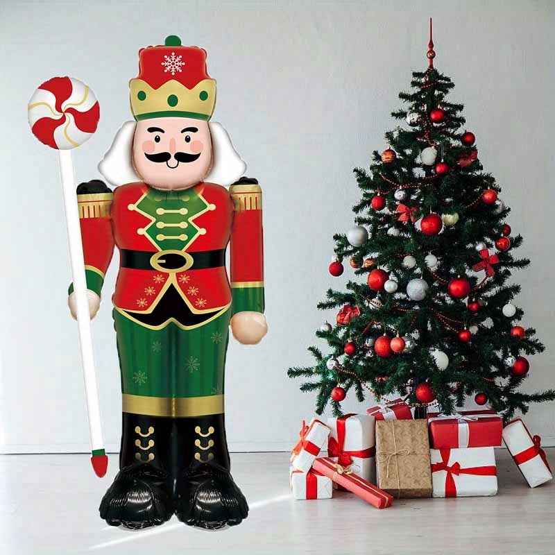 Giant 62-Inch Nutcracker Soldier Balloon - Inflatable Christmas Decoration for Indoor & Outdoor Parties