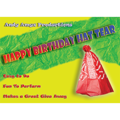 Happy Birthday Hat Tear by Andy Amyx - Trick by Murphy's Magic Supplies, Inc.