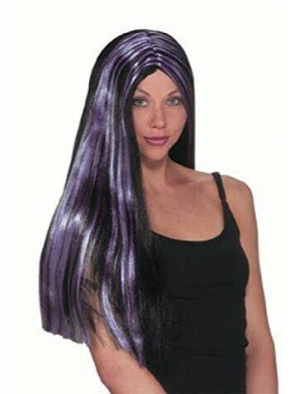 Purple & Black Witch Wig by Masquerade