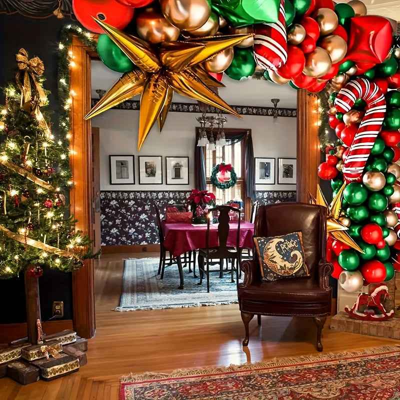99pcs, Large Christmas Set Latex Mold Balloons Christmas Decorations Christmas Gift Christmas Photography Props Christmas Parent-Youngsters DIY Balloons, Used for Christmas Party Decoration, Suitable for Indoor/outdoor
