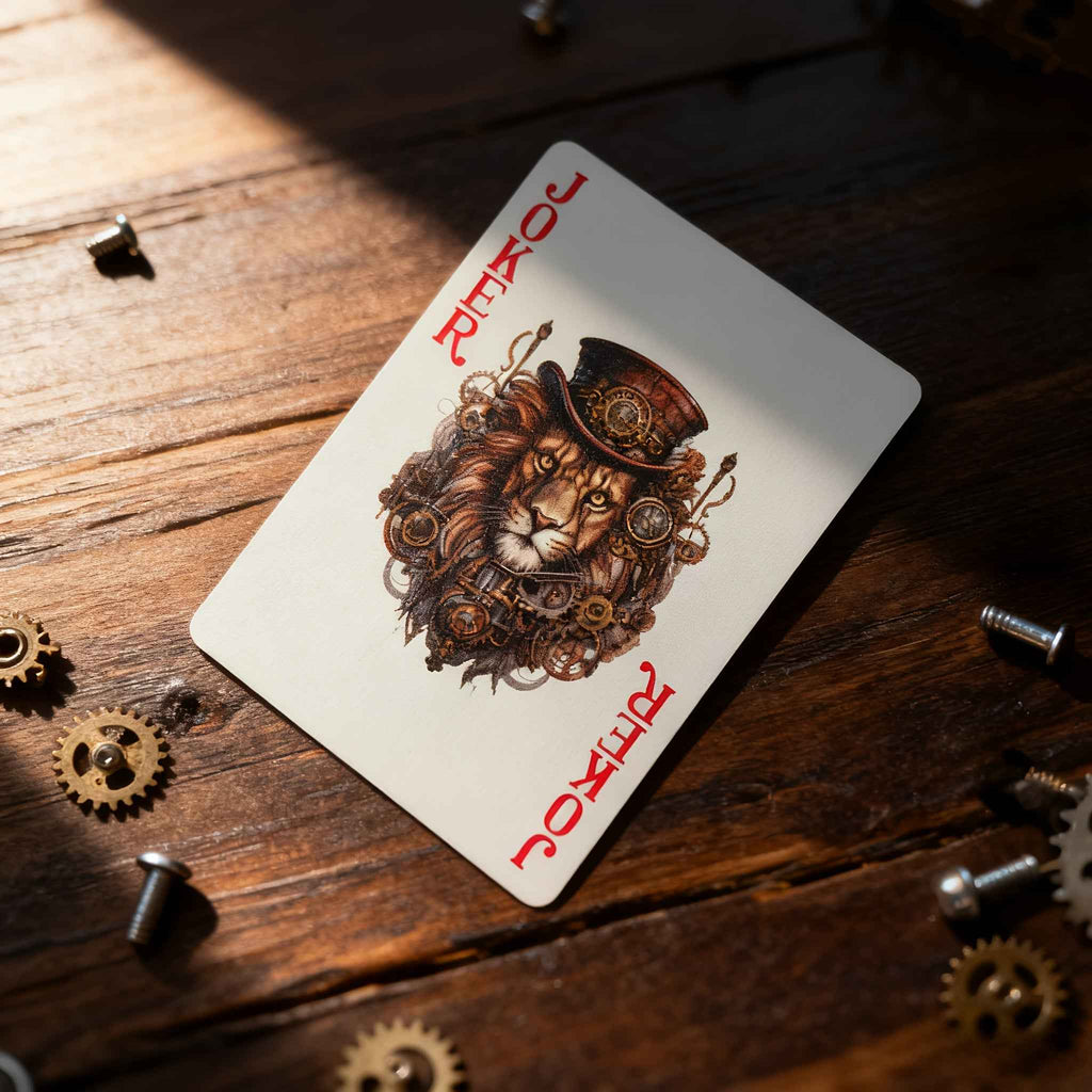 Steampunk Animal Playing Cards: A Mechanical Artwork That Narrates a Tale - an Ideal Surprise Present for Enthusiasts of Mechanics And Gamers. High-Quality Luxurious Feel, Perfect for Gifting And Party Fun