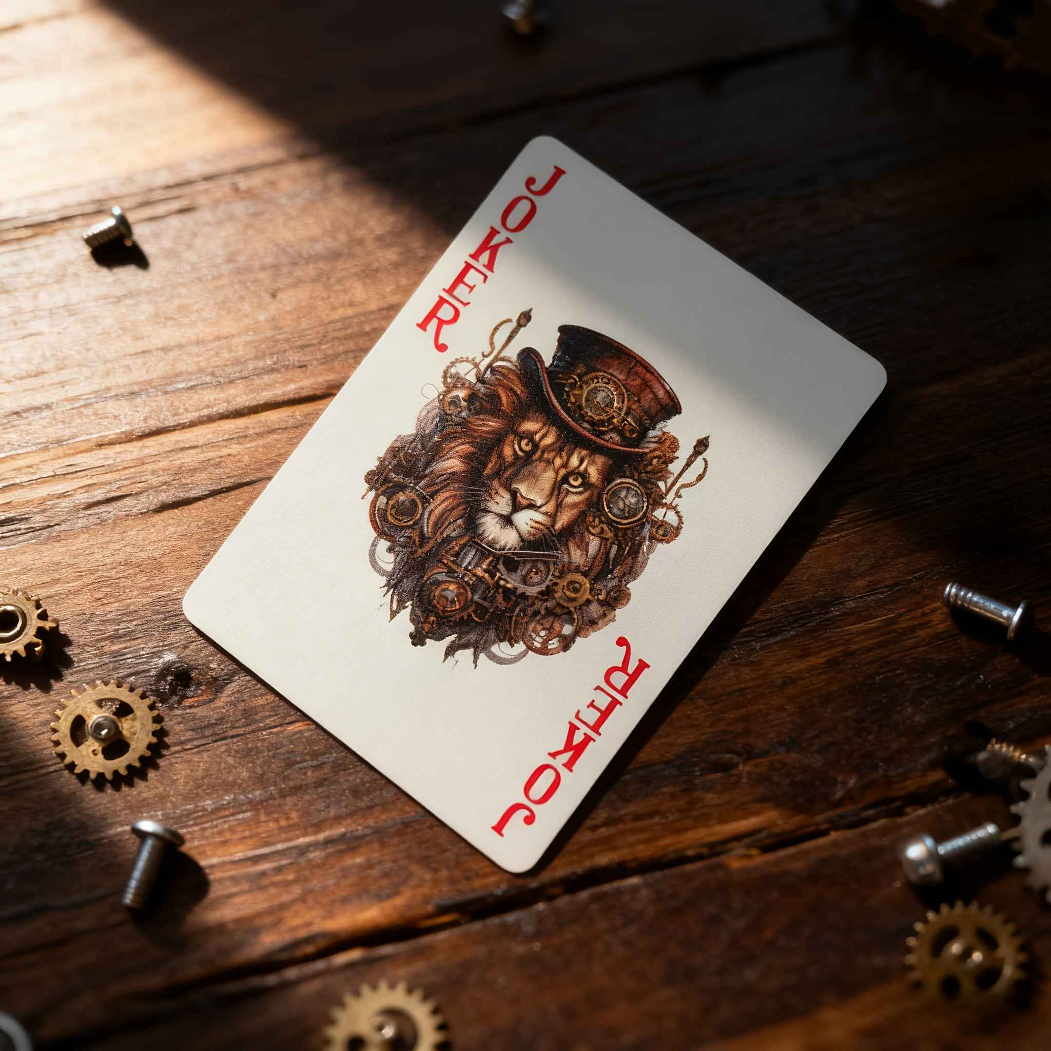 Steampunk Animal Playing Cards: A Mechanical Artwork That Narrates a Tale - an Ideal Surprise Present for Enthusiasts of Mechanics And Gamers. High-Quality Luxurious Feel, Perfect for Gifting And Party Fun