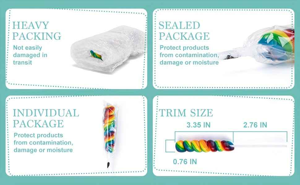 2 Boxes, 30pcs, 600g, Rainbow Twisted Lollipops Individually Packaged Bulk, Twisted Lollipops, Birthday Party Youngsters Lollipops, Mixed Fruit Flavors - Large