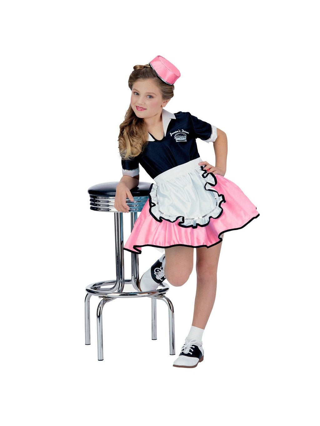 Child 50's Pink Car Hop Girl Costume by Masquerade