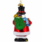 Snowman with Black Hat Glass Christmas Ornament by BestPysanky