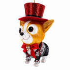 Chihuahua in Top Hat Glass Christmas Ornament by BestPysanky