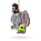 Circus Elephant Performing Tricks Glass Christmas Ornament by BestPysanky