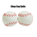 Chop Cup Balls White Leather (Set of 2) by Leo Smetsers - Trick