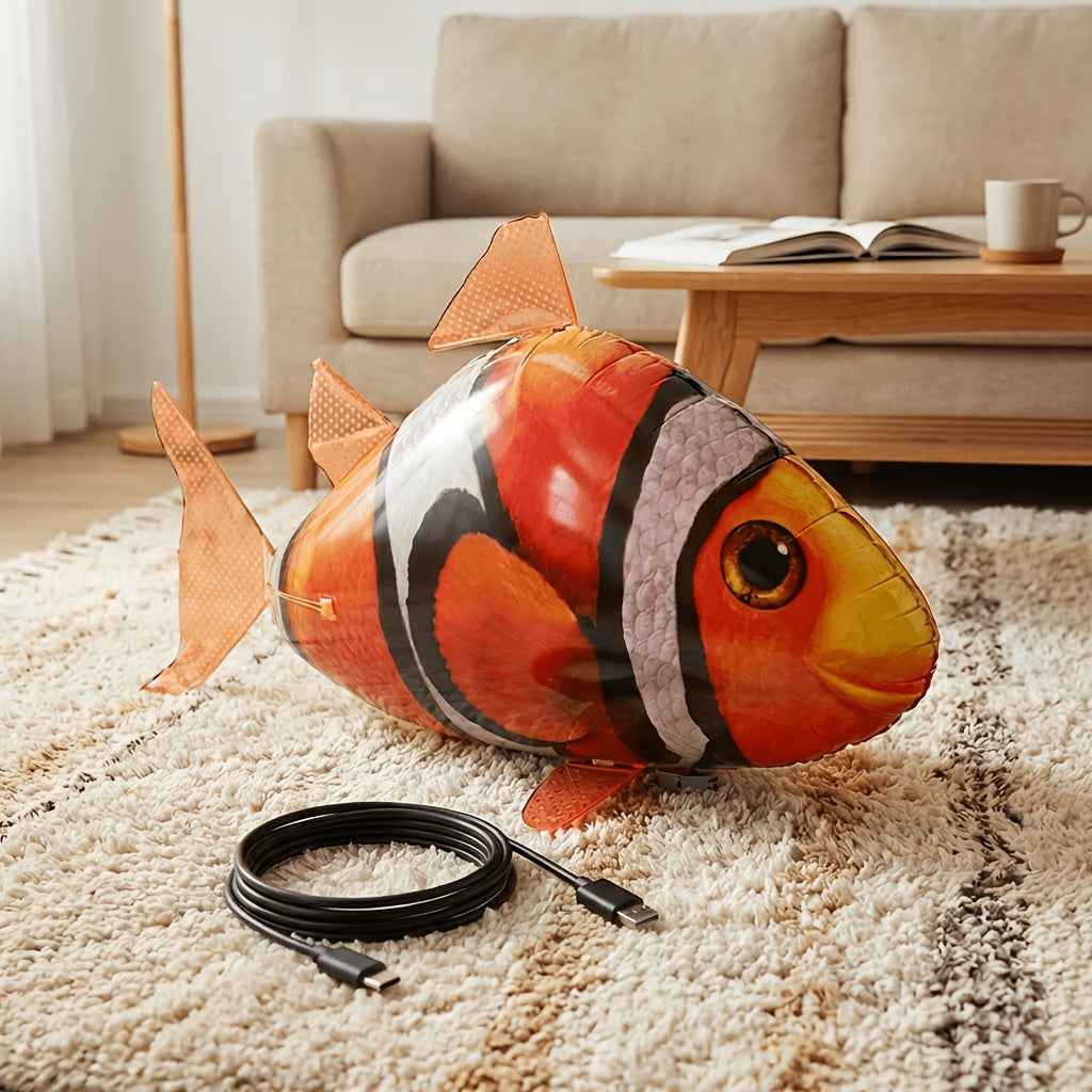 Remote Control Clownfish, Inflatable Remote Control Inflatable Balloon Clownfish Decoration, Suitable for Office, Home, Birthday Party, Wedding, Indoor Games