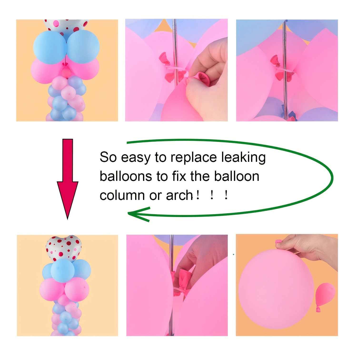 40pcs Balloon Support Clips, 5-In-1 Plum Blossom Flat Clips, Suitable for Holiday Events, Birthday Parties, Wedding Celebrations, Decorative Balloon Model Clips, Balloon Arch Tool