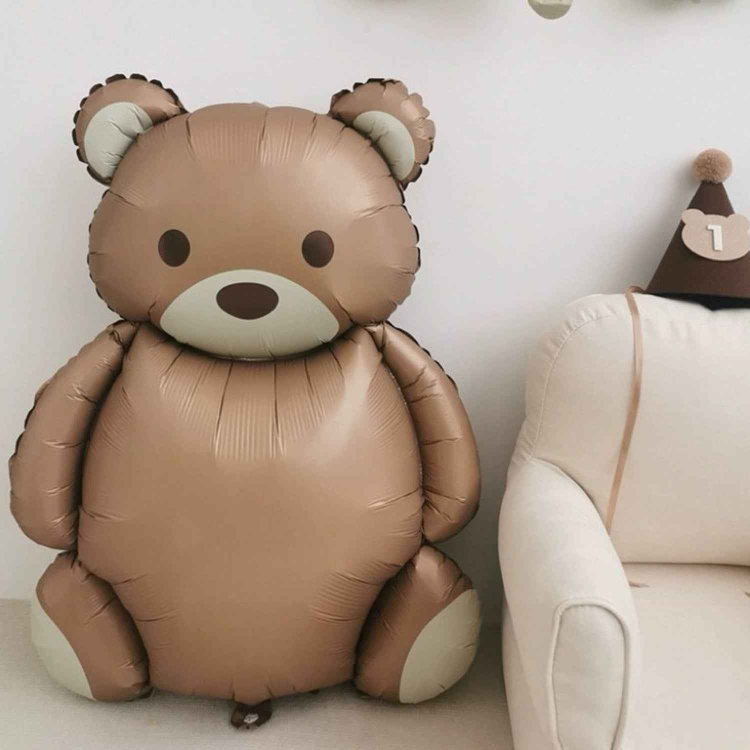 12pcs Brown Aluminum Foil Teddy Bear Balloons - Cute Poseable Design, No Electricity Needed for Birthdays, Weddings, Anniversaries, Graduation & Summer Party Decorations, Balloon Decorations, Birthday Decor, Playful Design, Versatile Decor Item