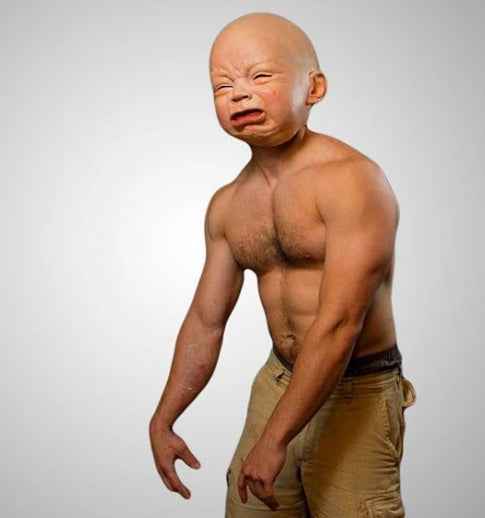 Crying Mask Funny S Y Angry Baby Face Latex Mask Headgear Halloween by Baby Joy