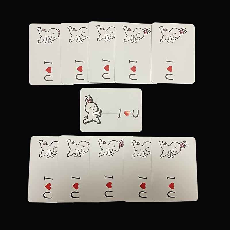 Love launches close-up magic cards. Love moving, stage magic props, creative paper cards. Express love and gratitude. Suitable for party confession events and festivals.