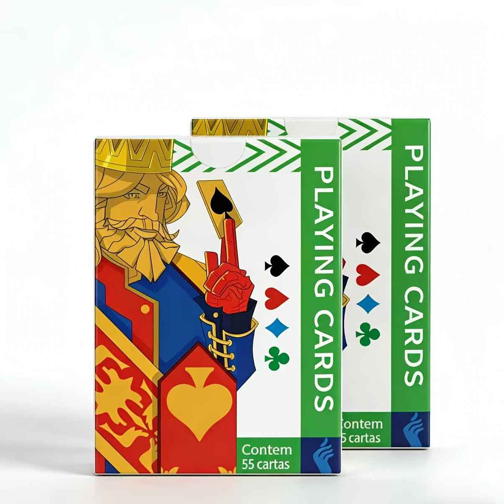2-Pack! 55-Card Vintage King Illustration Playing Cards, Thickened, Wear-Resistant, and Material. Suitable for Family Gatherings / Friend Parties / Bar Table Games / Magic Performances. Classic Four-Suited Leisure Playing Cards with High-Value