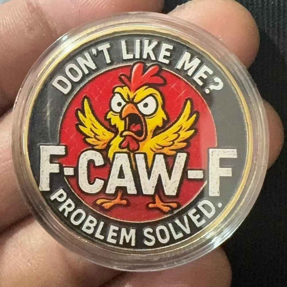 Ten Commemorative Coins Featuring a 3D Relief Design, Playful Quotes in a Chicken-Like Language, Bold, Funny, And Liberating, Creatively Crafted Coins Without Any Grievances