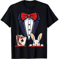 Men's & Women's Magician Costume Halloween Magic Show Unisex 100% Cotton T-Shirt, Soft, This Product Is Suitable for Summer Outdoor Activities, Beach Wear, Training, and Casual Wear. It Is Machine Washable, Durable, and Comfortable, Making It
