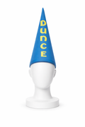 Classic Dunce Cap – Blue with Yellow “DUNCE” Lettering – Child Size Costume Hat by Masquerade