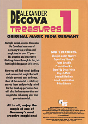 Treasures Vol 1 by Alexander DeCova - DVD by Murphy's Magic Supplies, Inc.