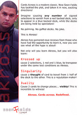 Akross by Sean Fields - DVD by Murphy's Magic Supplies, Inc.