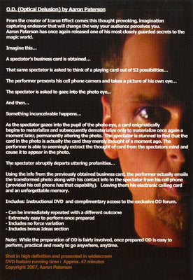 O.D. (Optical Delusion) by Aaron Paterson - DVD by Murphy's Magic Supplies, Inc.